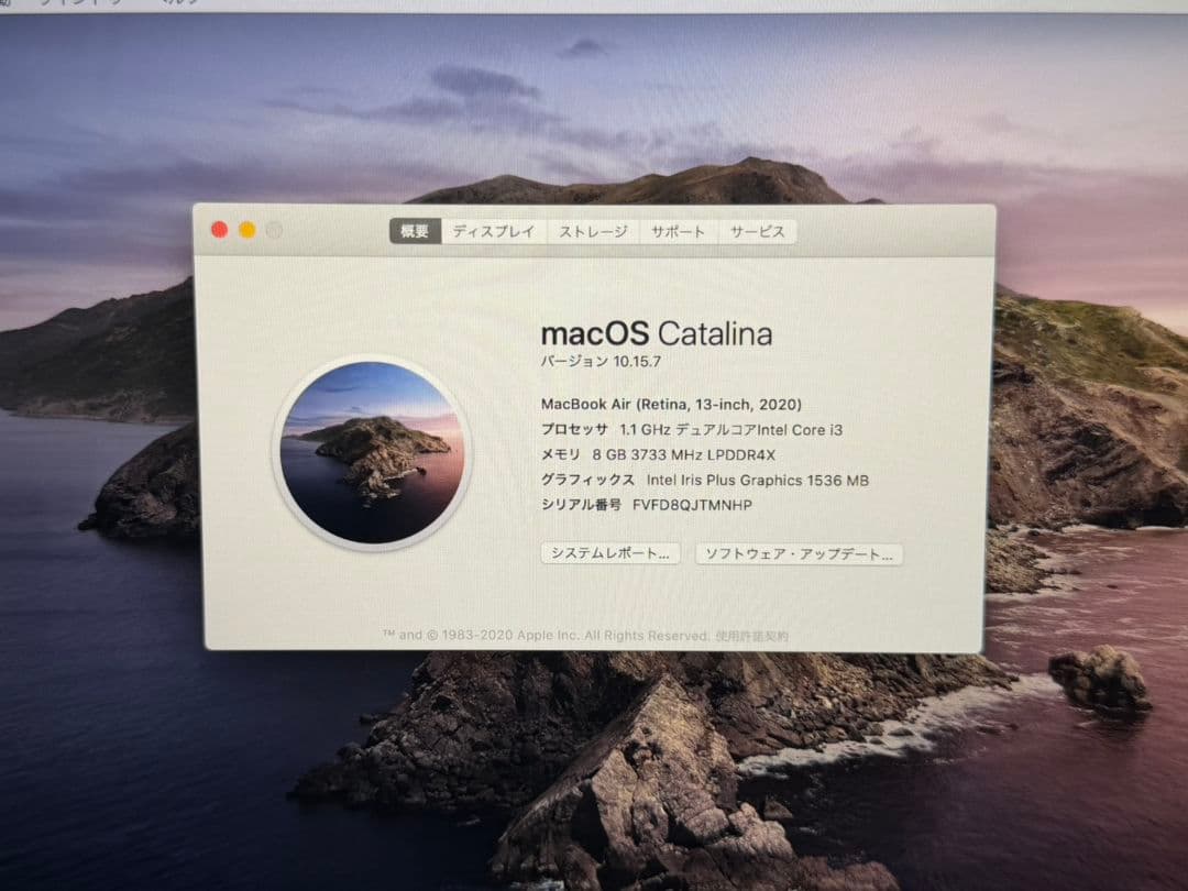 MacBook本体 MacBook Air 2020 13.3inch