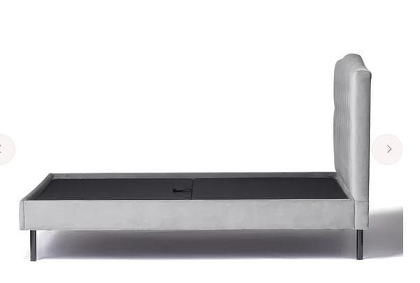 Francfranc　ブリッサ ベッド ディンプル セミダブル グレー　美品