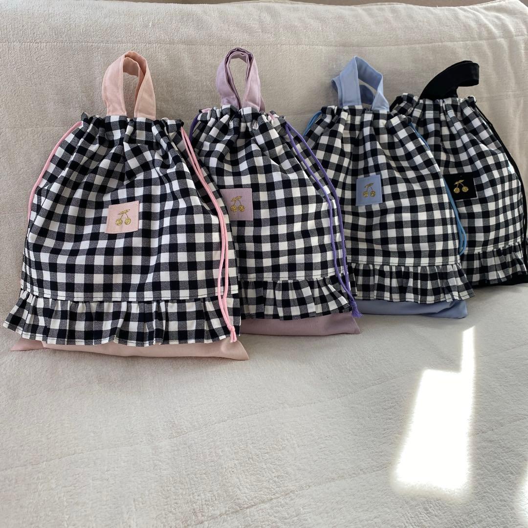 レッスンバック　女の子　上履き入れ　体操服袋　給食袋フリル　入園入学セット