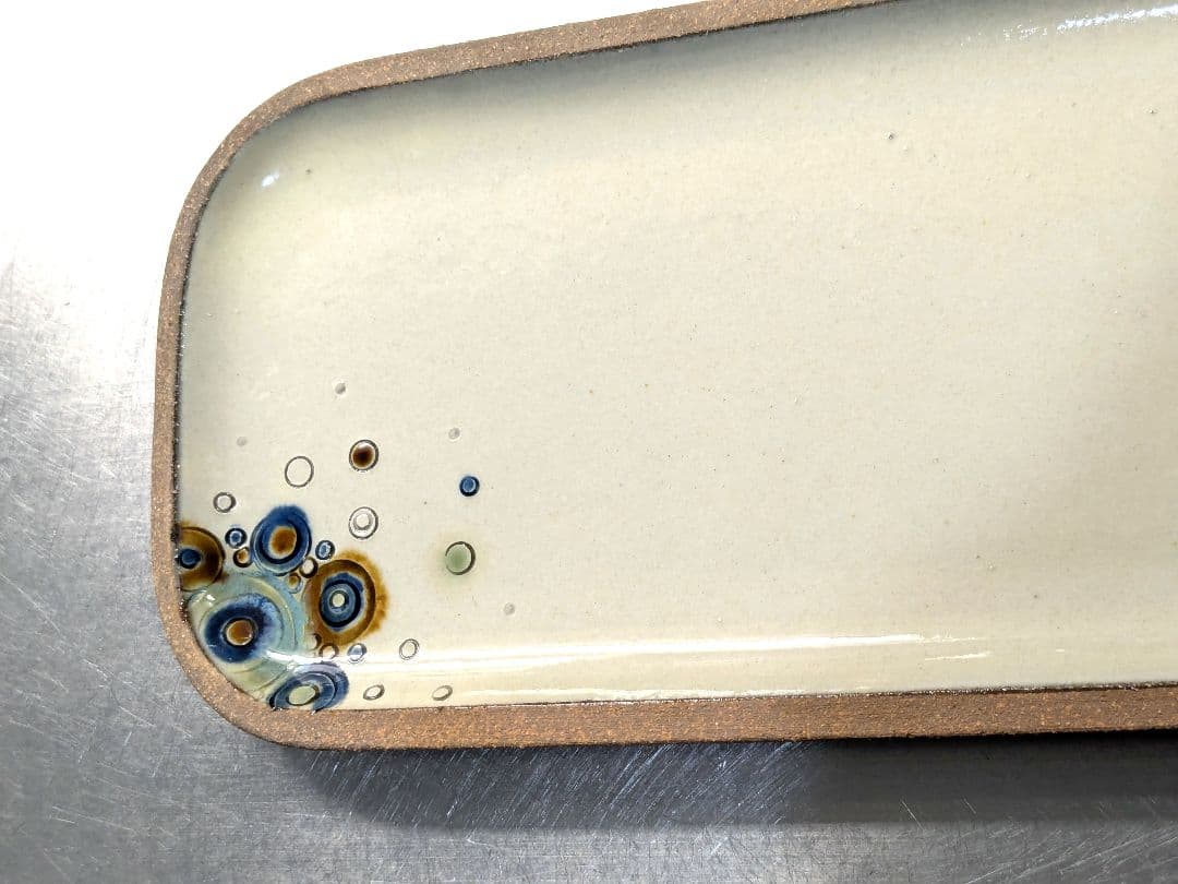 長方形皿 沖縄 渦巻き模様 陶器 焼物 食器 食器皿 陶芸品 お土産