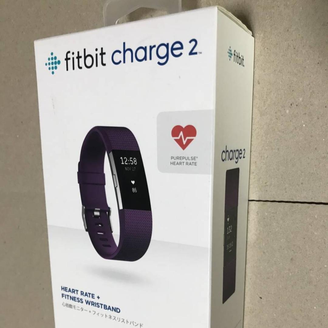 Fitbit Charge2  Plum Lサイズ FB407SPML-JPN