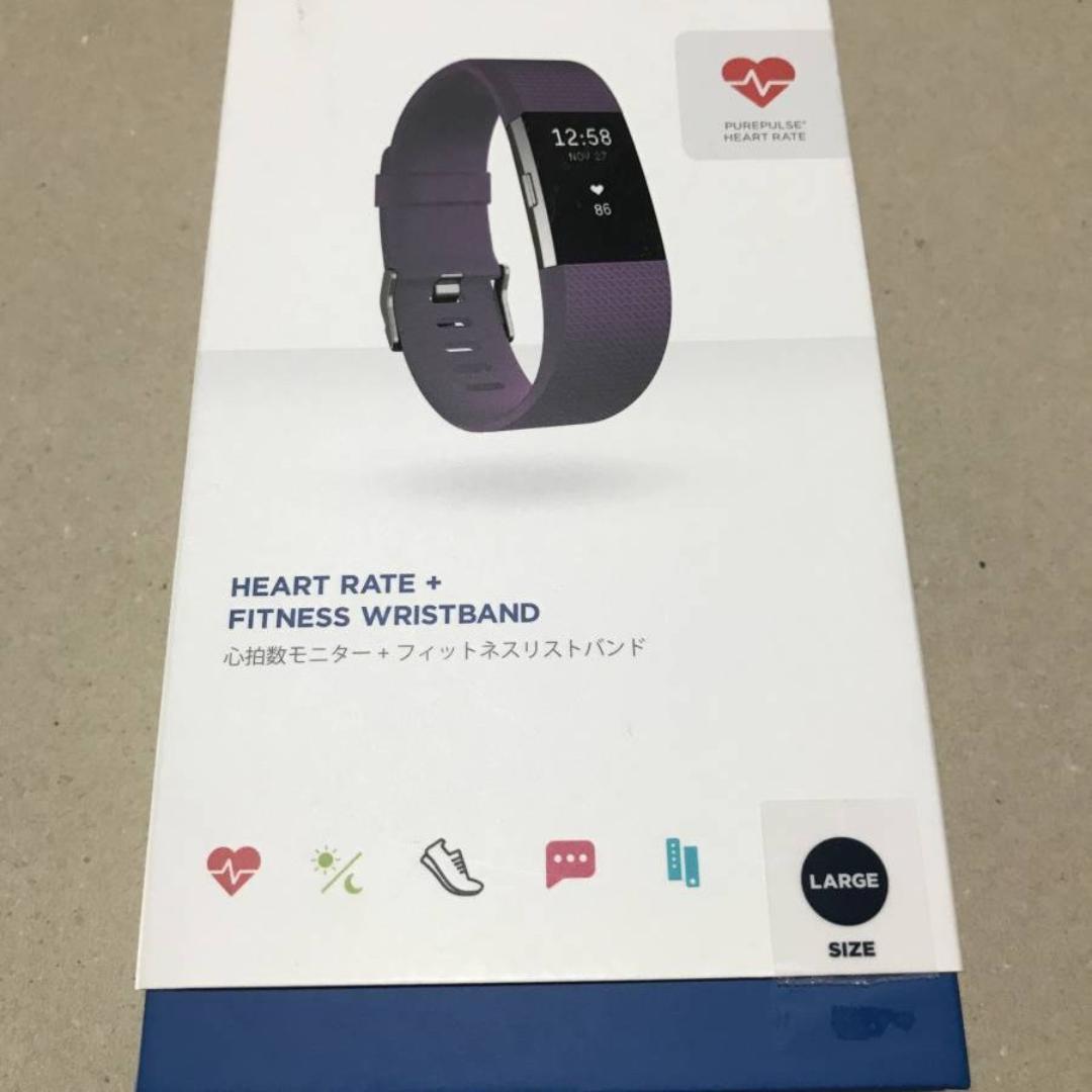 Fitbit Charge2  Plum Lサイズ FB407SPML-JPN