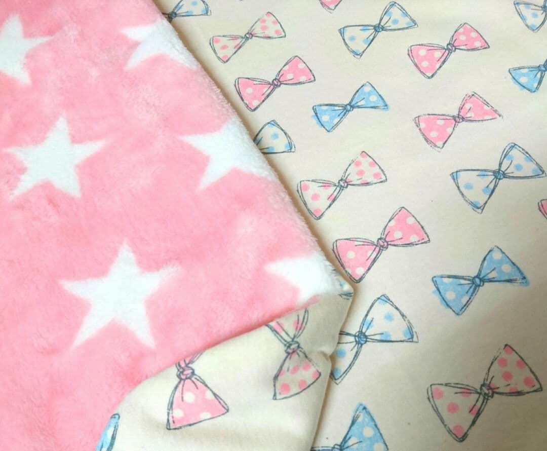 専用⭐みかん＊特価❤もちふわ暖か❤ニット×ボア⭐ちびブランケット❤パステルりぼん