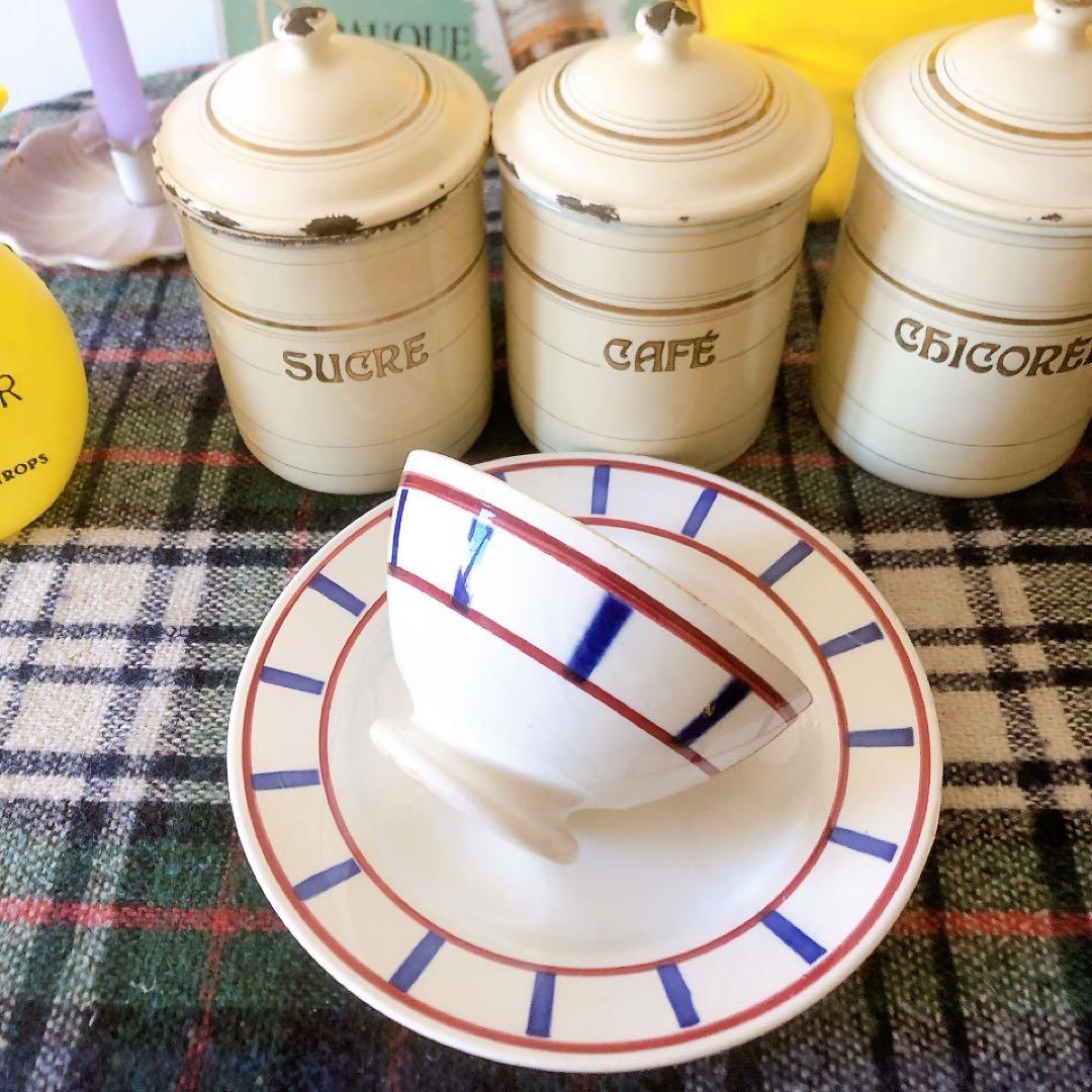 ディゴワンサルグミンヌ バスク柄デイナープレート D フランスアンティーク食器