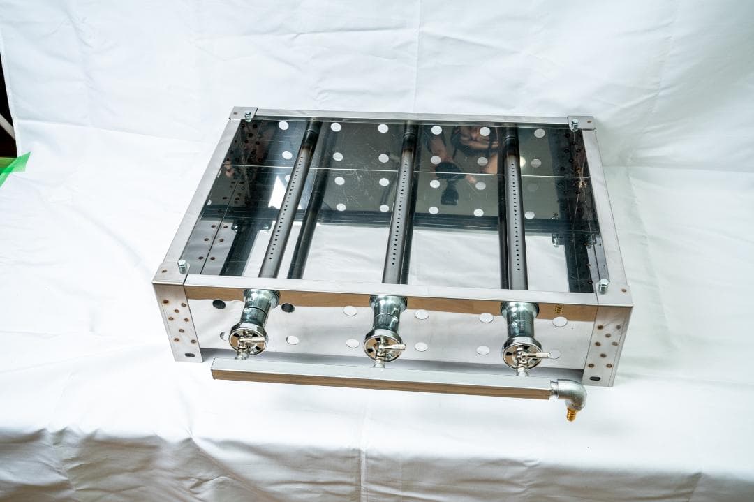 デモキッチンカー　移動試食デモ販売　専用台付　鉄板焼ガスグリラー　模擬店　道の駅