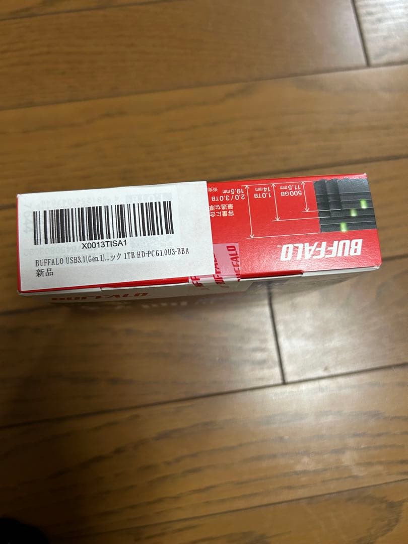 新品、未使用　 BUFFALO 1.0TB HD-PCG1.0U3-BBA