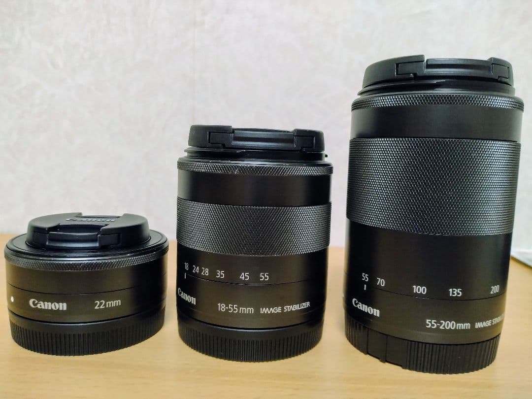 ミ*ー様 【中古】Canon EOS M3 ダブルレンズキット+望遠レンズ+その