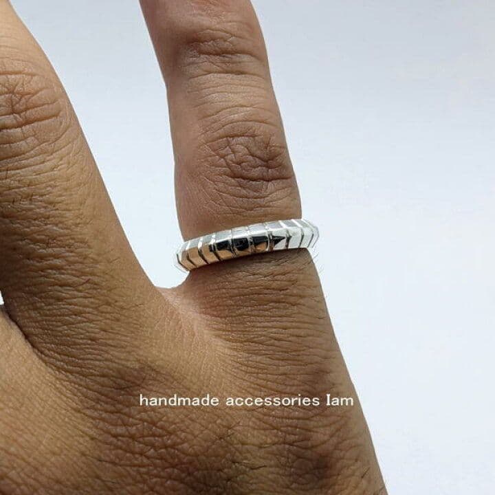 ワンメイク　シンプルピンキーリング　シルバー925　♯6