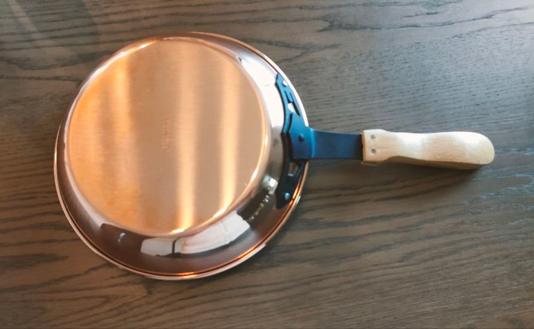 COPPER 100  WARE 純銅 24cmフライパン 木製ハンドル