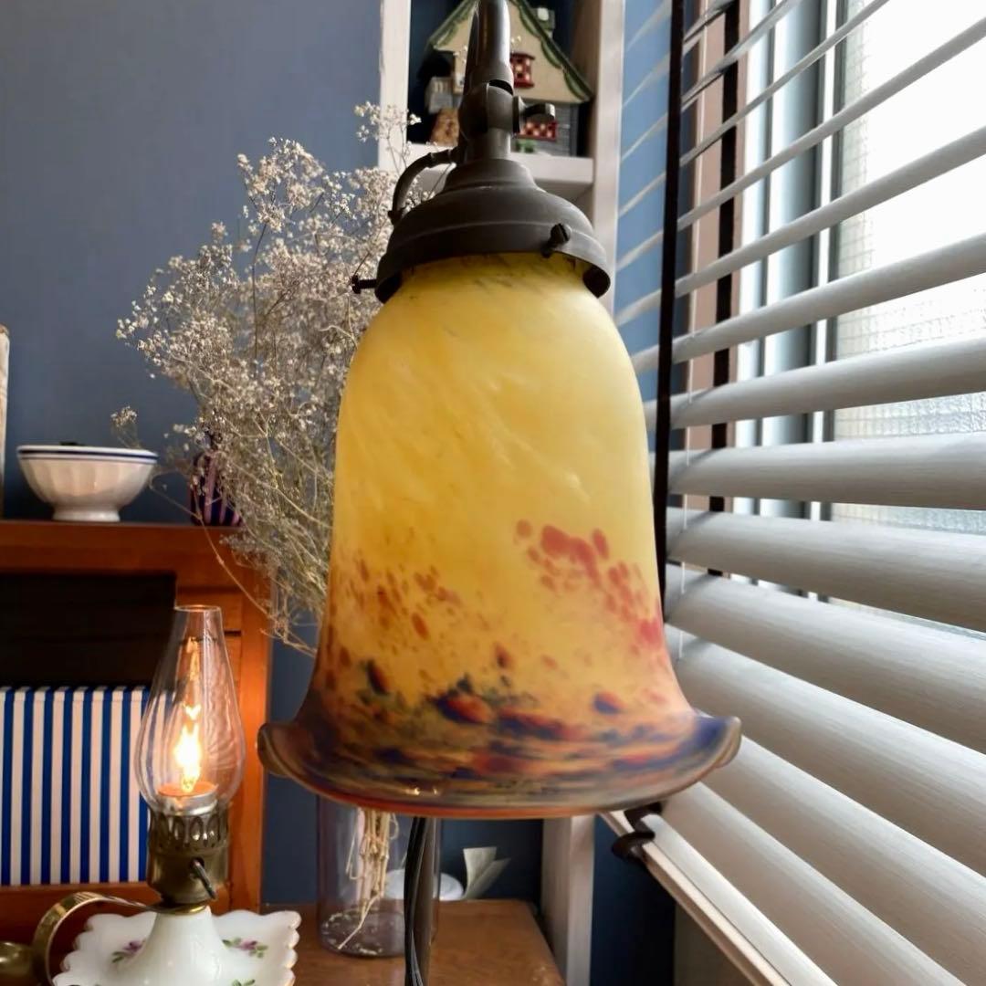 フランス　シュナイダー兄弟　ランプシェード　（サイン入り）　1920年　Sale