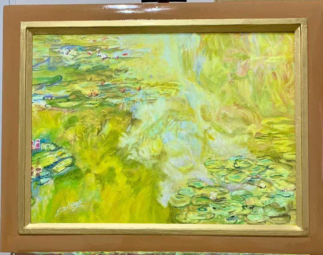モネ「睡蓮」 模写　額縁無し