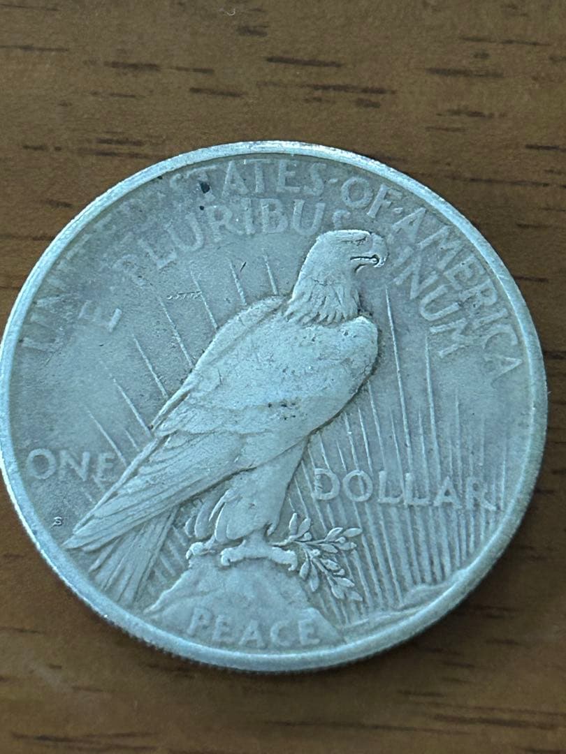 【本物保証】1922年 アメリカ ピースダラー 1ドル銀貨（Sミントマーク）