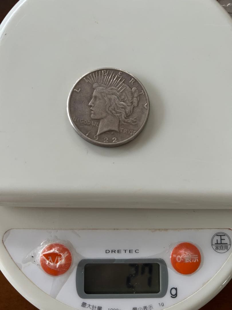 【本物保証】1922年 アメリカ ピースダラー 1ドル銀貨（Sミントマーク）