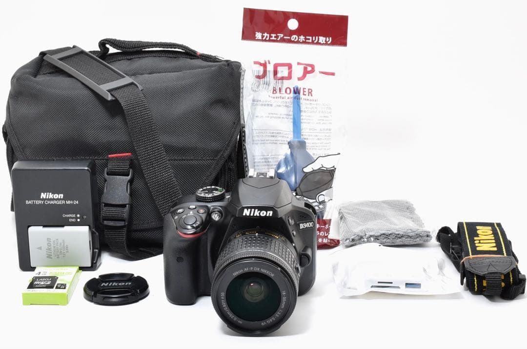 ❤️Nikon D3400❤️AF-Pレンズ 一眼レフカメラ 収納バッグ付　完動品