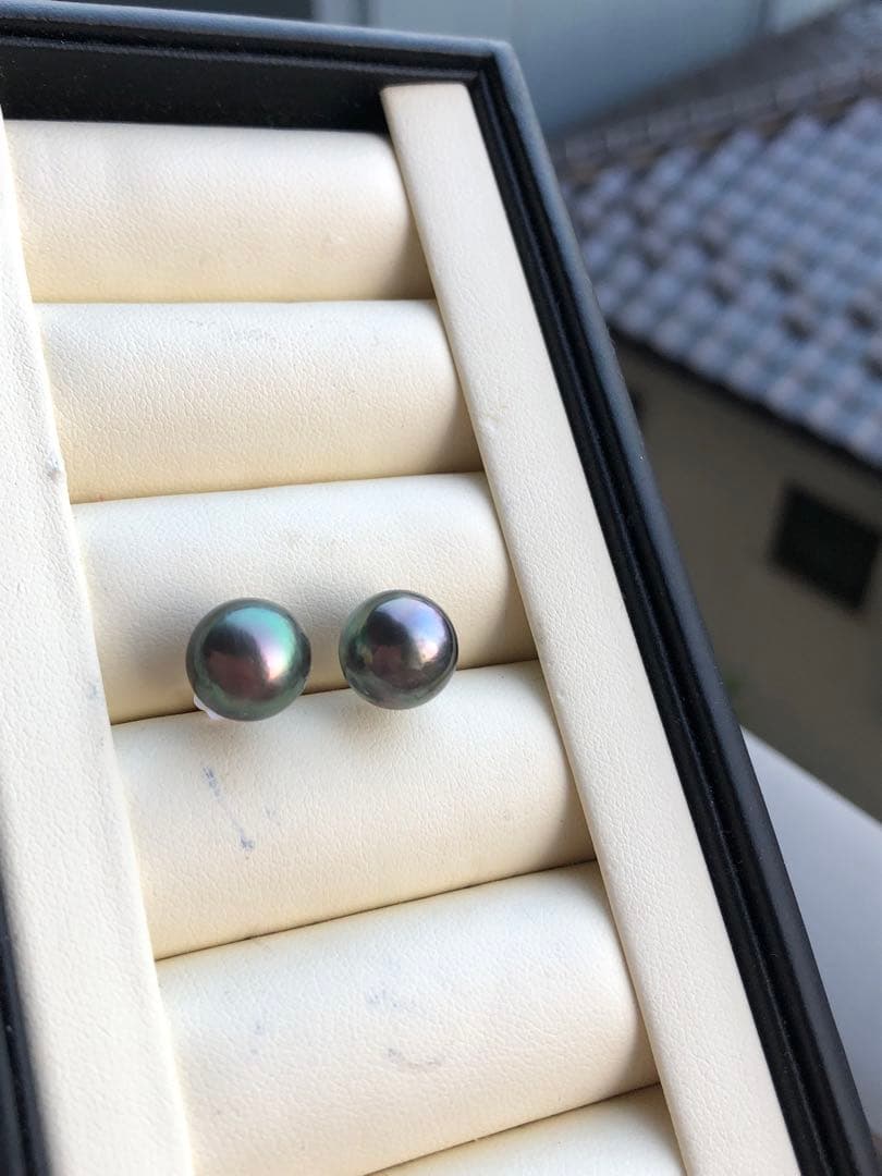 黒蝶真珠　ピアス　タヒチ産パールSA15