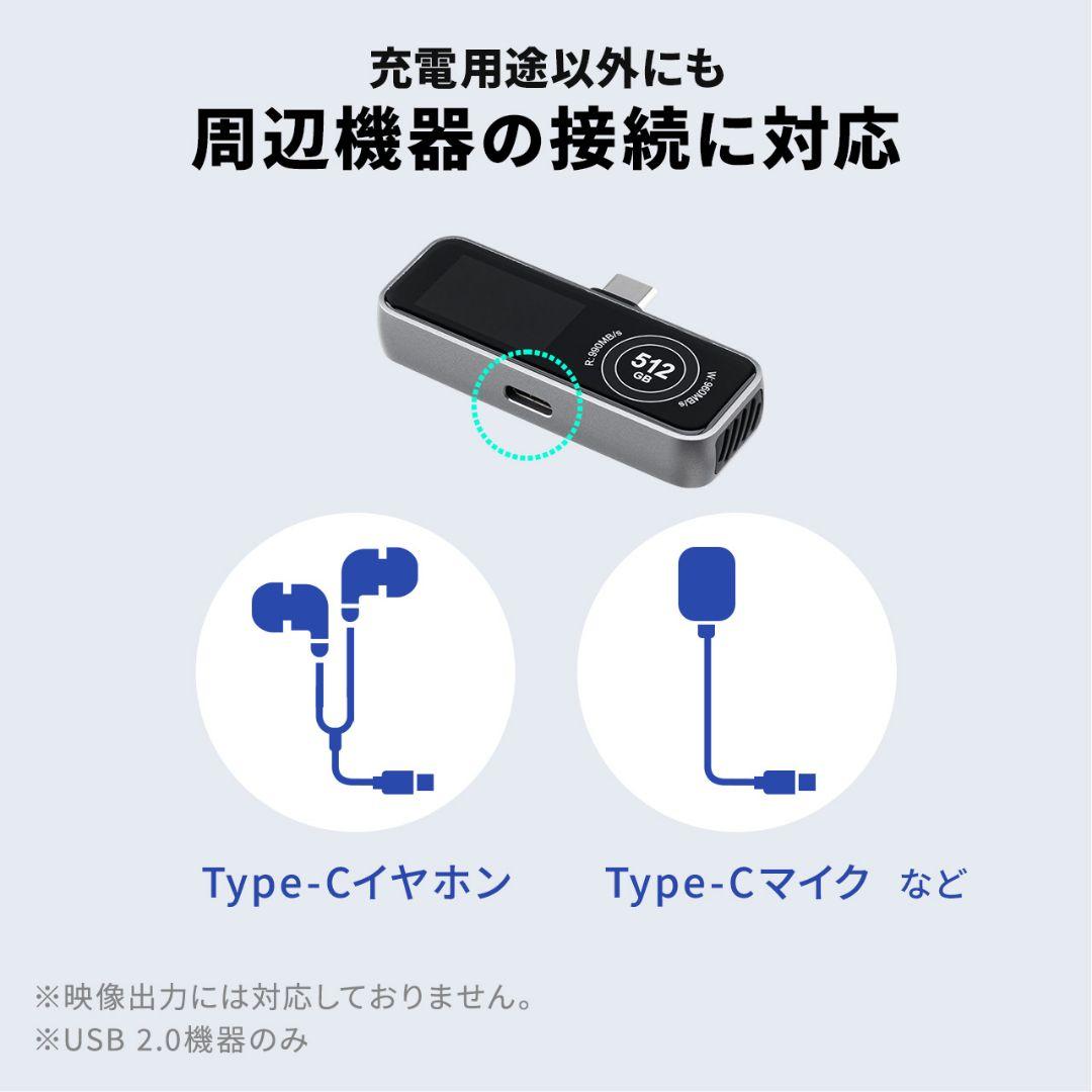 外付けSSD 1TB 液晶画面 空冷ファン付き サンワ