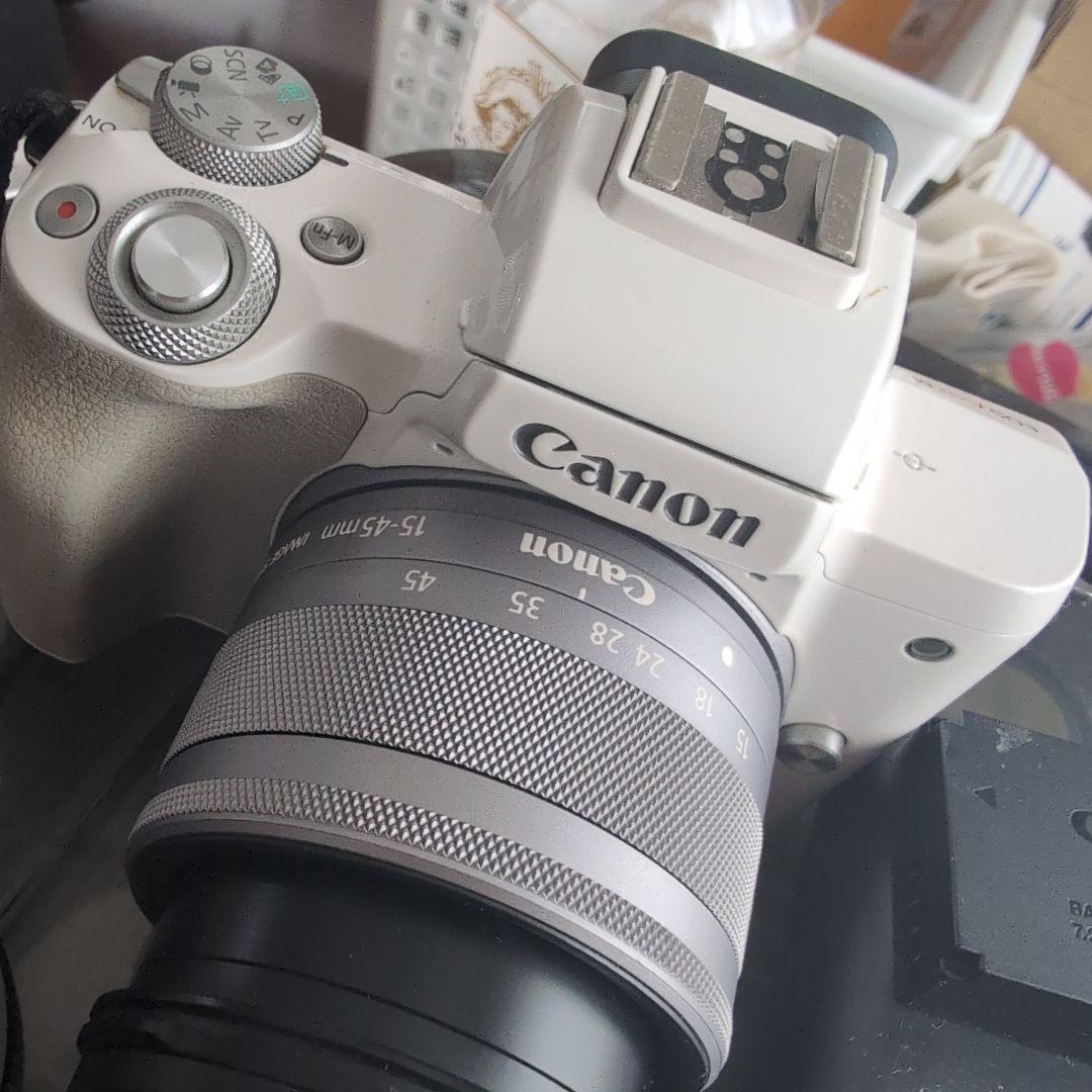 Canon EOS kiss Mホワイト 15-45mm レンズ付き 色々セット