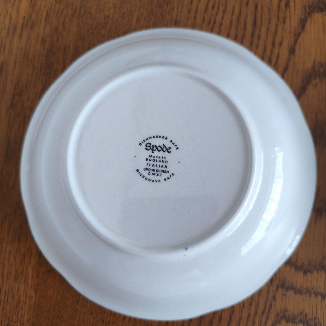 英国スポードブルーイタリアンシリアルボウル4枚セット