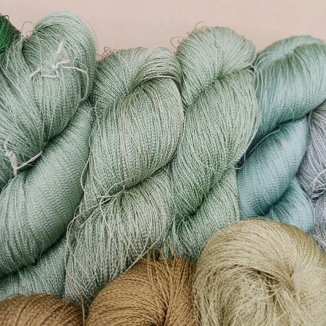 織物、組み紐、刺繍手芸用絹糸カベ糸