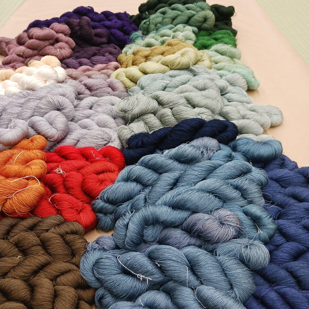 織物、組み紐、刺繍手芸用絹糸カベ糸