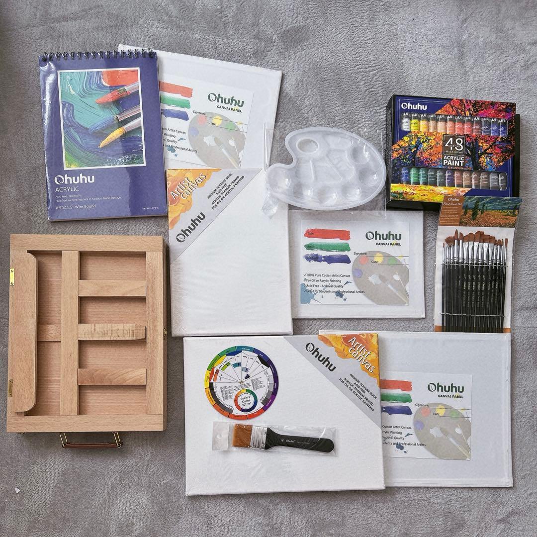 ✨アクリル絵の具 78点セット 画材 絵具 絵画 絵の具セット