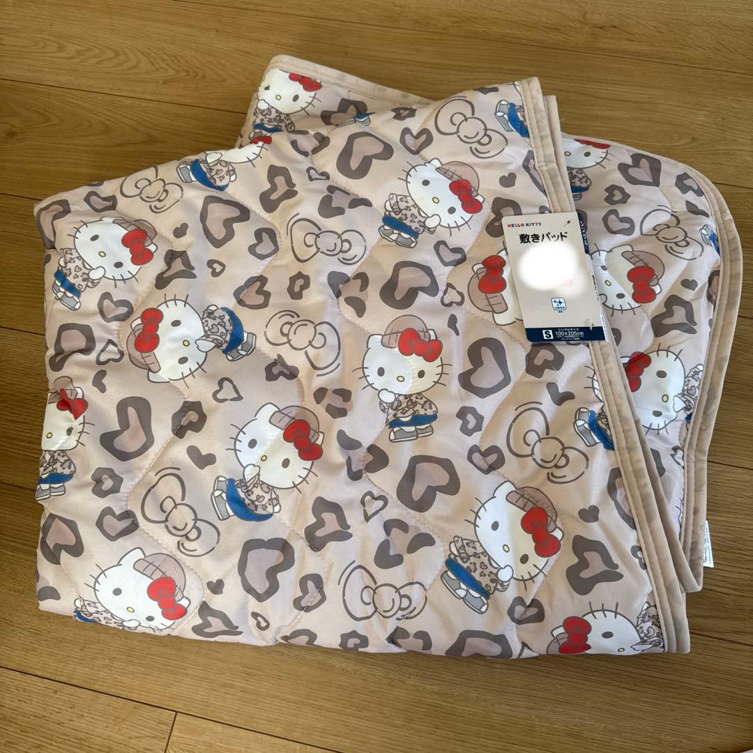 【新品】キティ♡敷きパッドカバー枕カバー♡シングルサイズセット♡ヒョウ柄 GAL