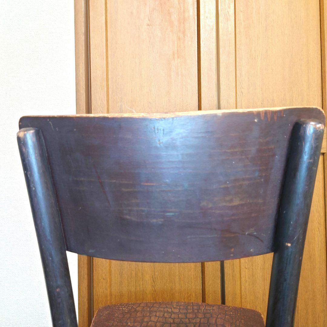 154状態良好】英国製　アンティーク　ベントウッドチェア　　クロコ　クロコダイル