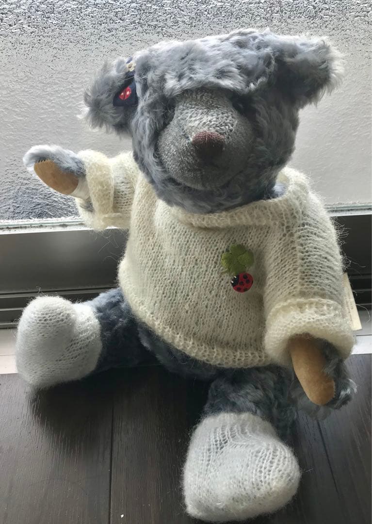 テディベア　アンティークベア　海外作家さま　レア　希少　グレー　イギリス　モヘア