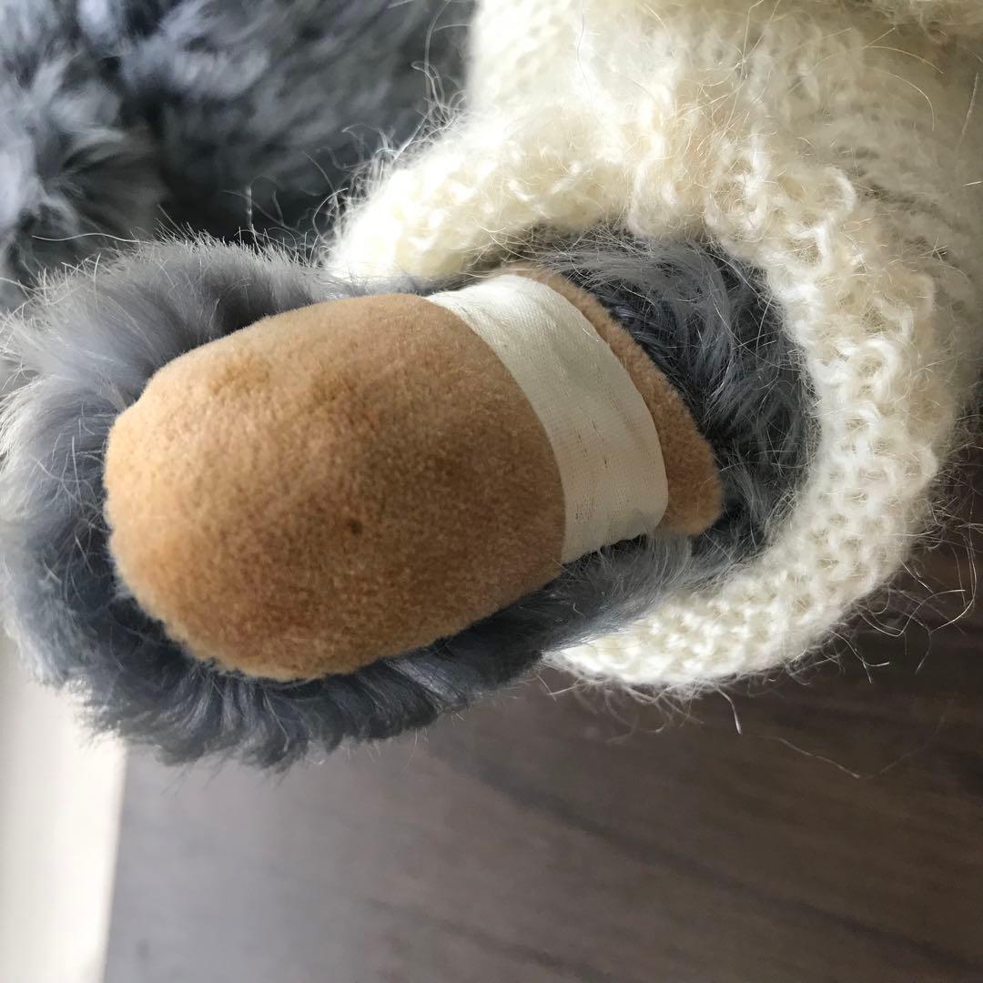 テディベア　アンティークベア　海外作家さま　レア　希少　グレー　イギリス　モヘア