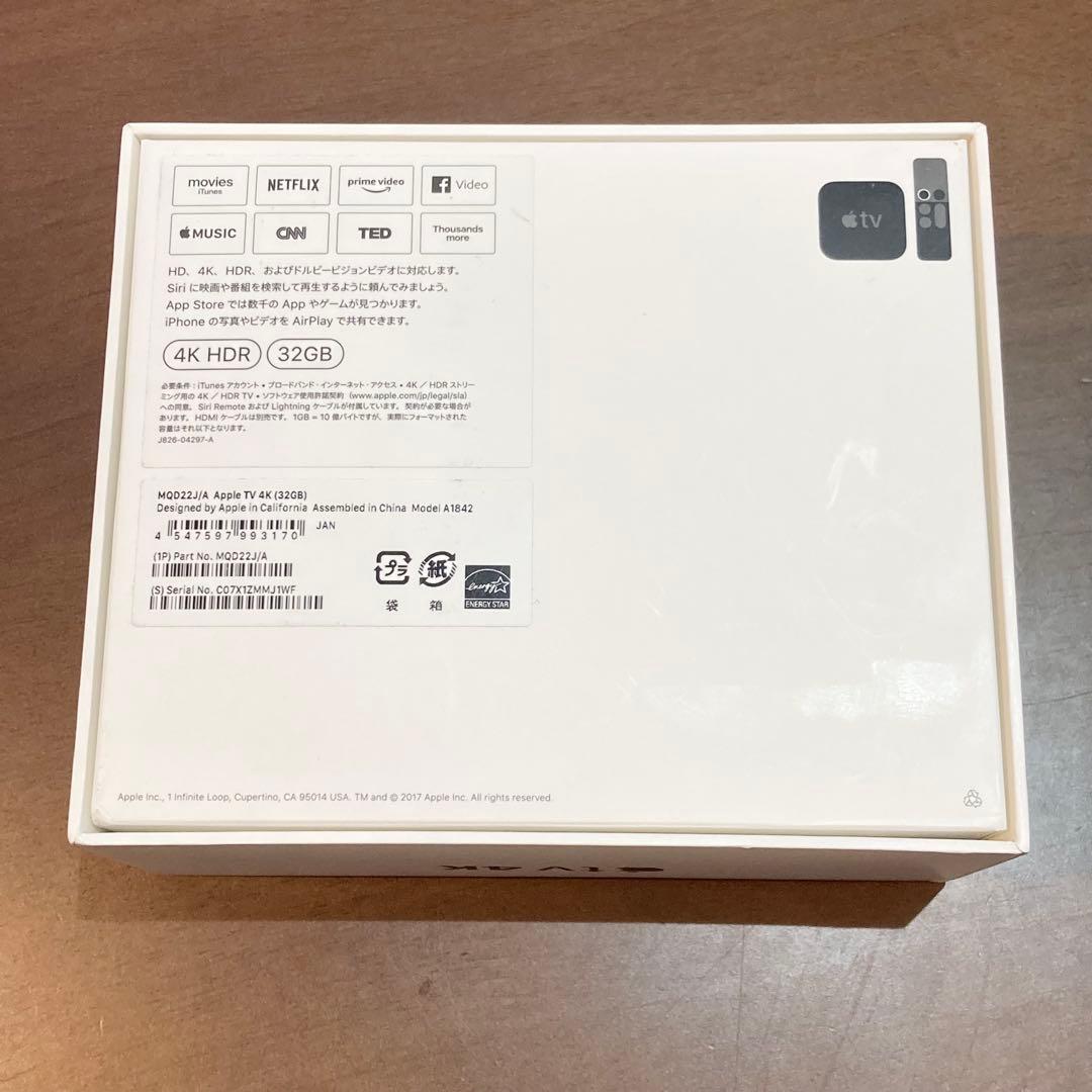 Apple TV 4K 32GB A1842 MQD22J/A 第1世代