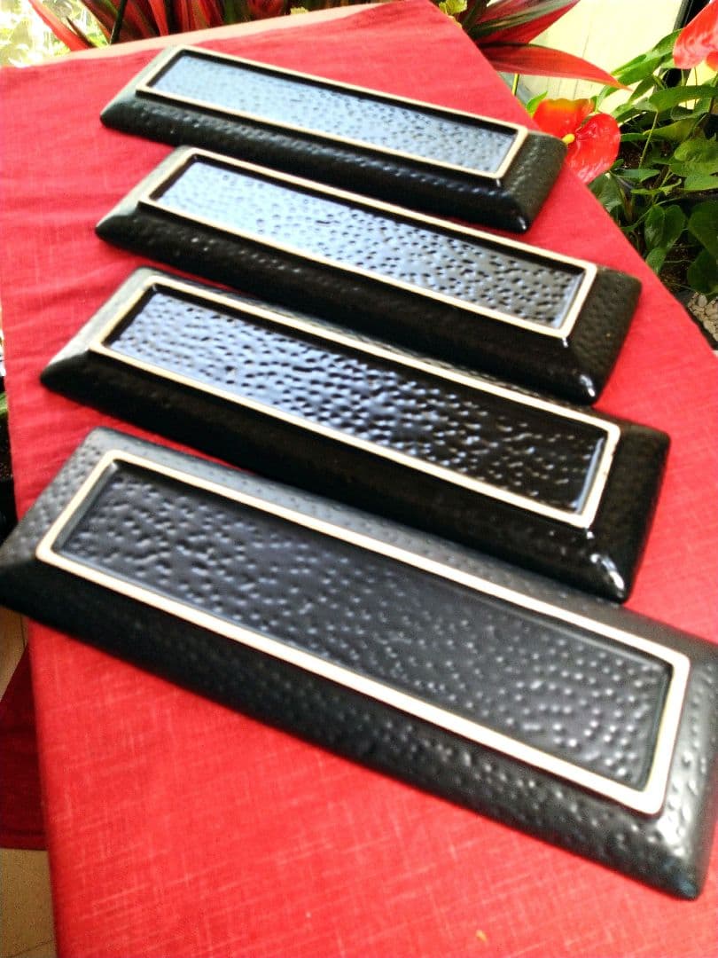 ♥冬一押しディスプレイ♥ホテル・旅館気分で３３cm御影風長皿演出４種類１組計４皿