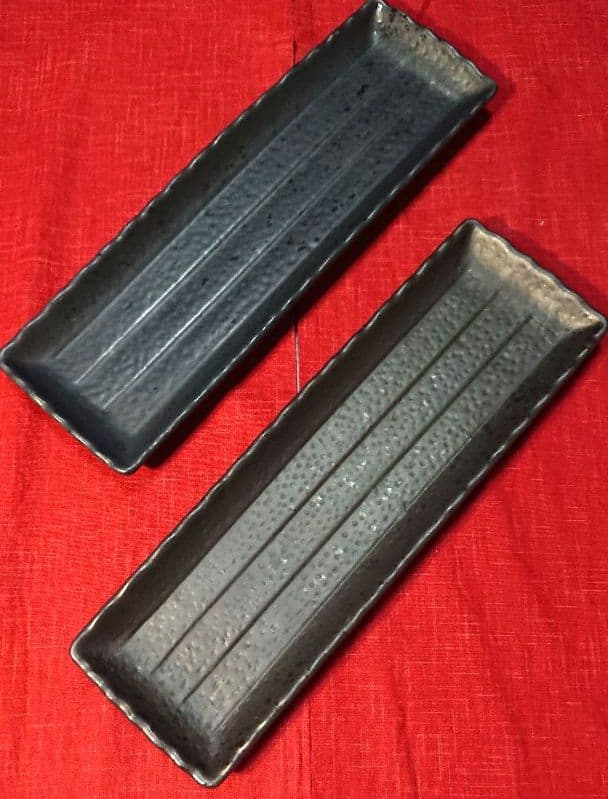 ♥冬一押しディスプレイ♥ホテル・旅館気分で３３cm御影風長皿演出４種類１組計４皿