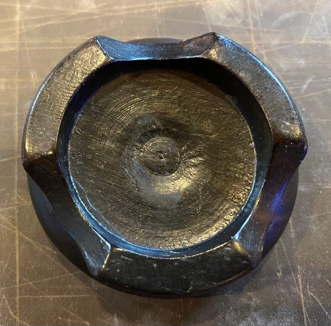 安南焼・アナミス　ミニ染付花器　　　鑑賞台付 一輪挿し　ヴィンテージ　レア