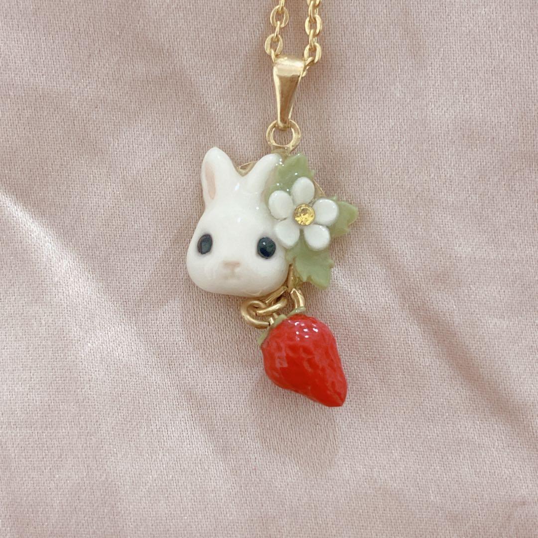 【限定お値下げ】うさぎチャーム・ネックレスセット【Rie様のハンドメイド作品】