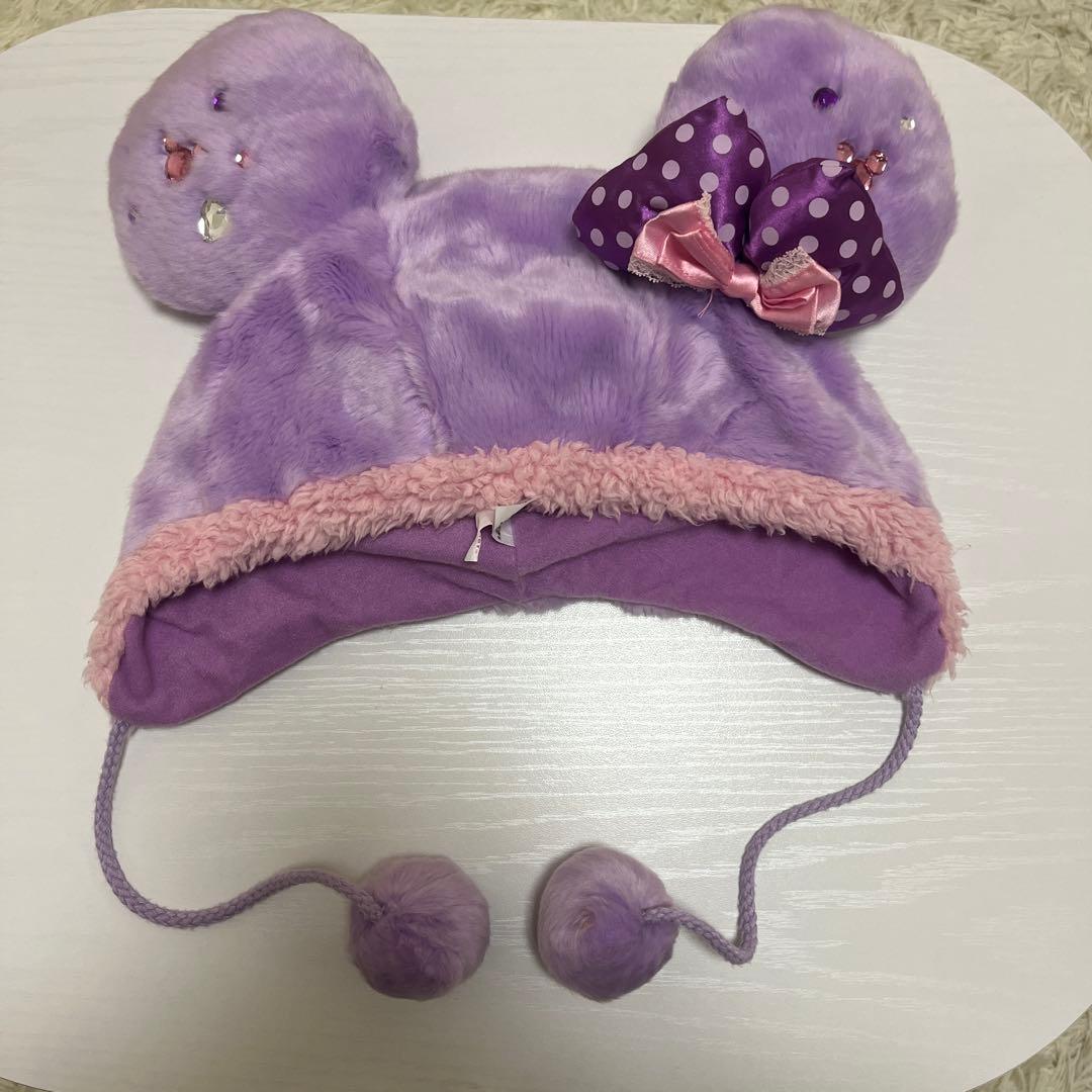 ディズニー ファンキャップ ミニーちゃん 紫