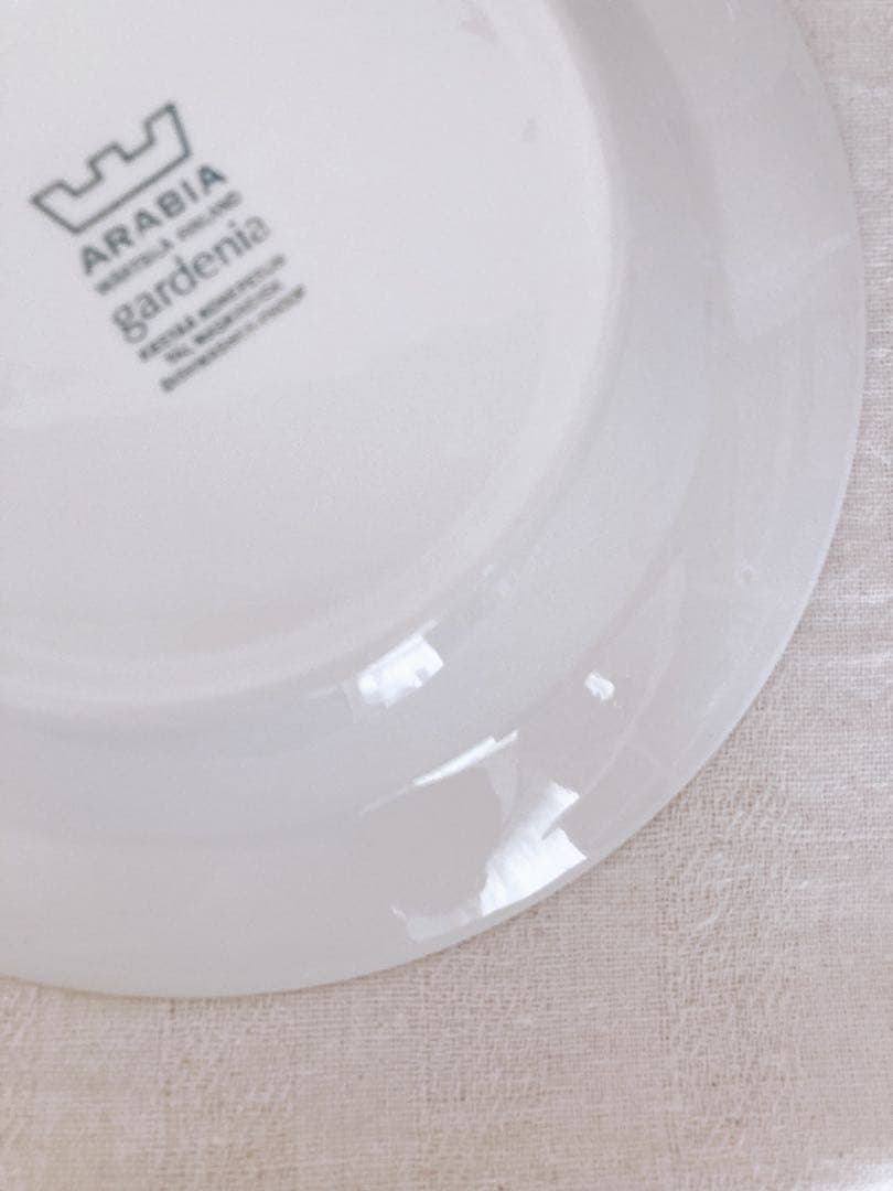 フィンランドヴィンテージ　ARABIA　gardenia スーププレート