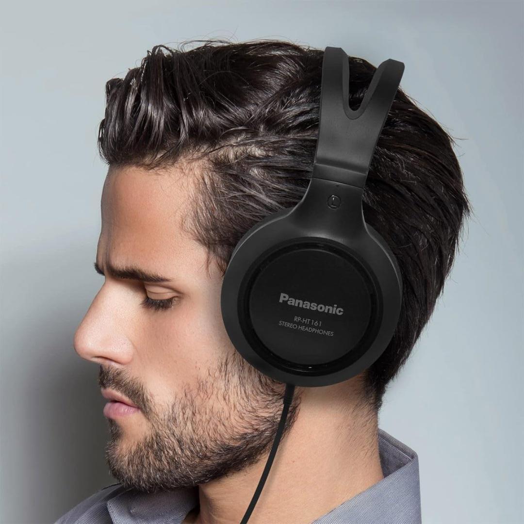 パナソニック XBSポートと軽量ヘッドホン RP-HT161-K（マイクなし）