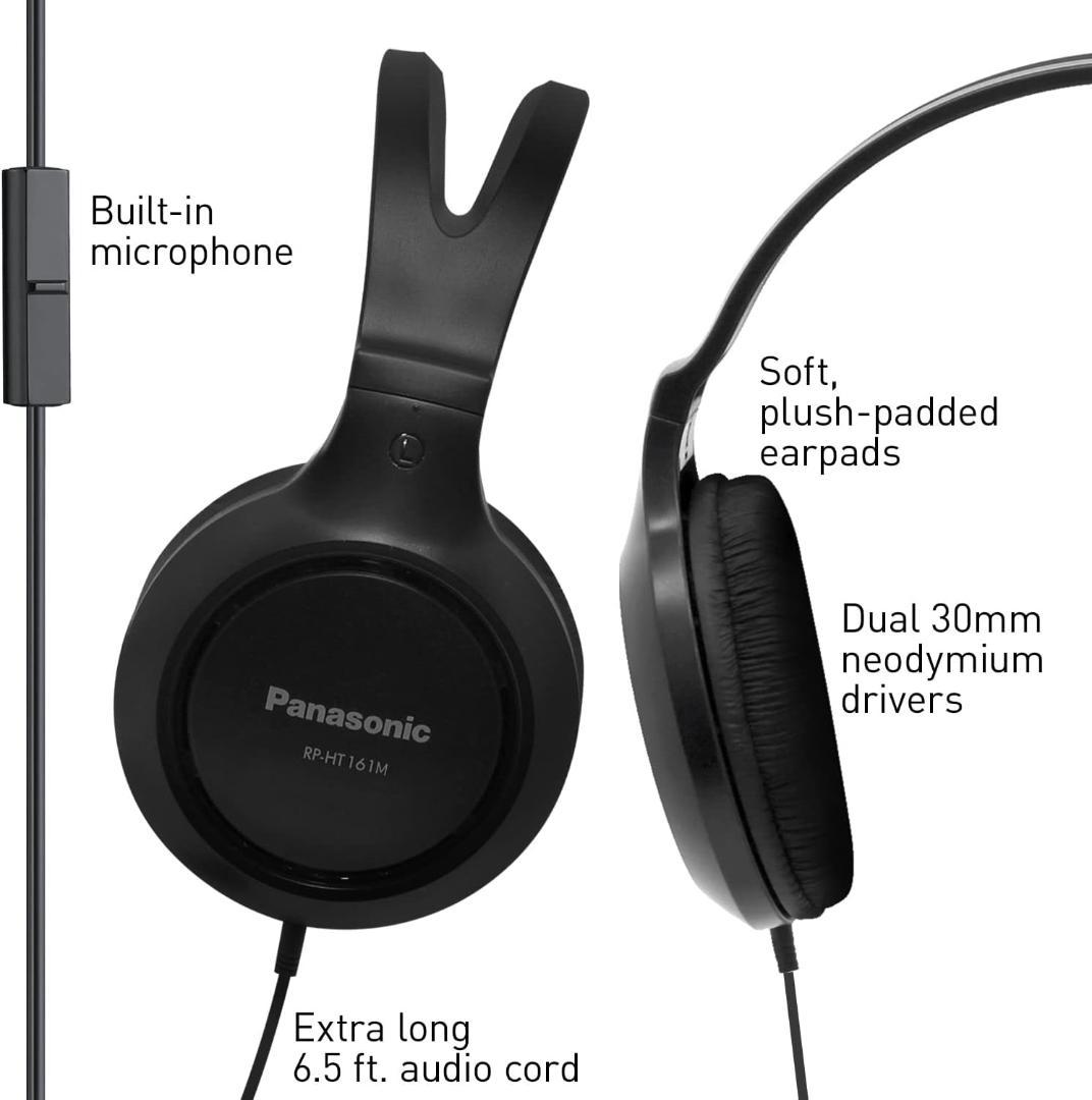 パナソニック XBSポートと軽量ヘッドホン RP-HT161-K（マイクなし）