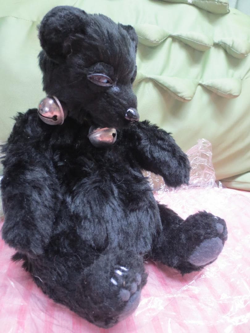 作家様　ハンドメイドぬいぐるみ　黒熊　テディベア　30㎝