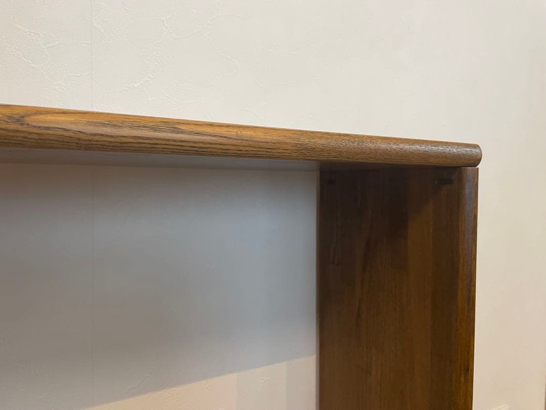 オープンシェルフ　オーク　無垢材　ダークオーク　コの字型