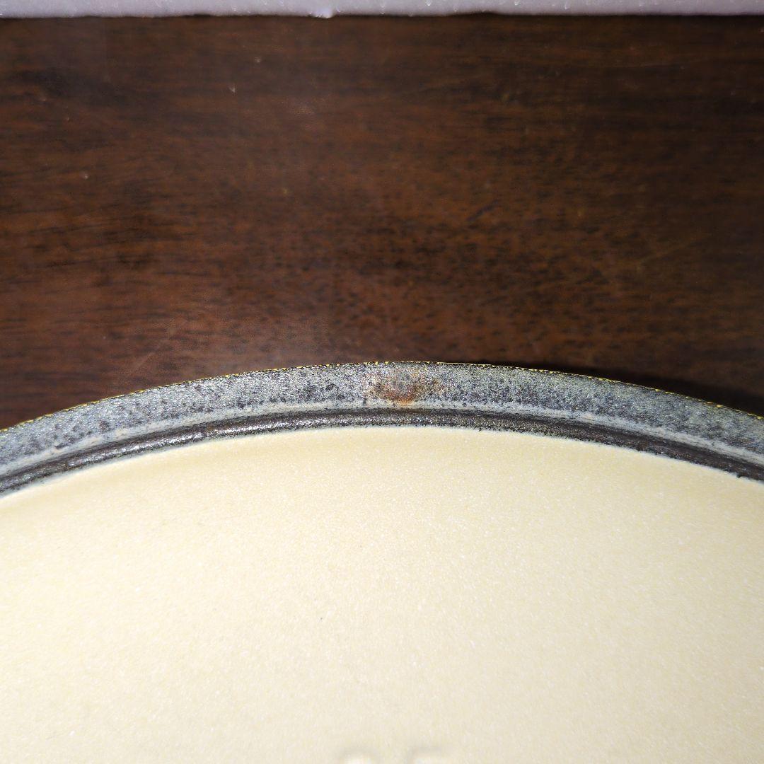 ル・クルーゼ ココット・オーバル 25cm イエロー 両手鍋 内側美品 箱なし