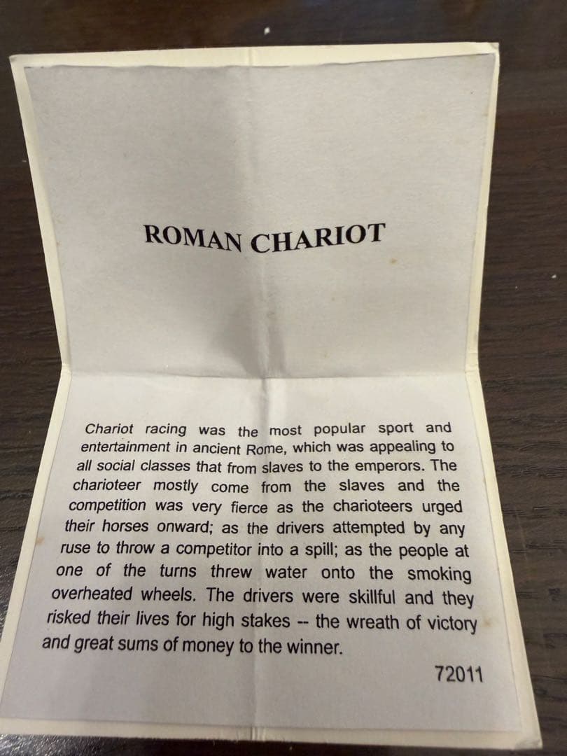 彫刻・オブジェ Roman chariot