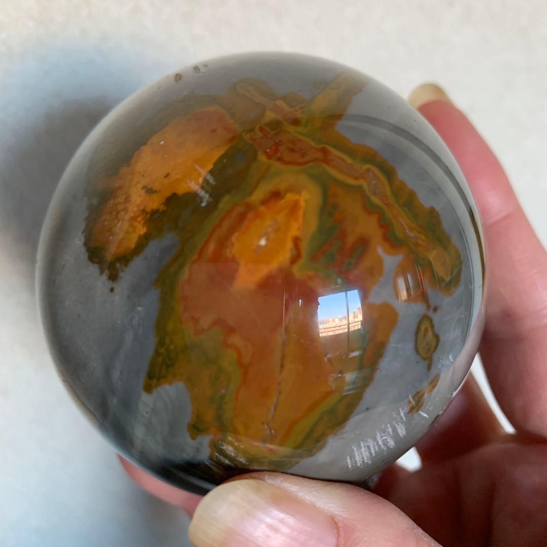 希少石！！マダガスカルオーシャンジャスパー大玉70.1mm まるで絵画！