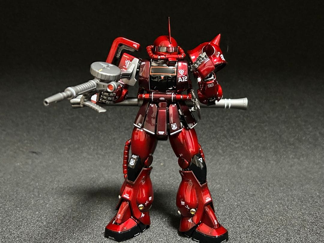 MGシャア専用ザク　キャンディーグラデーション全塗装済み完成品