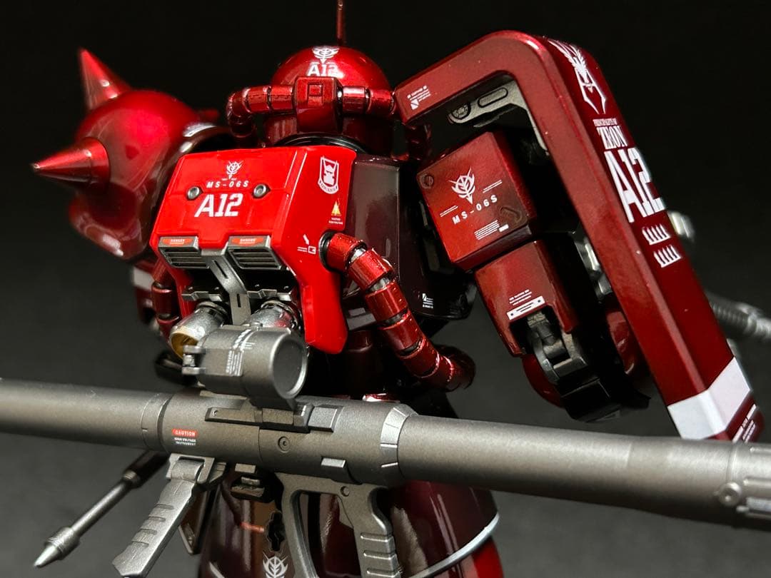 MGシャア専用ザク　キャンディーグラデーション全塗装済み完成品