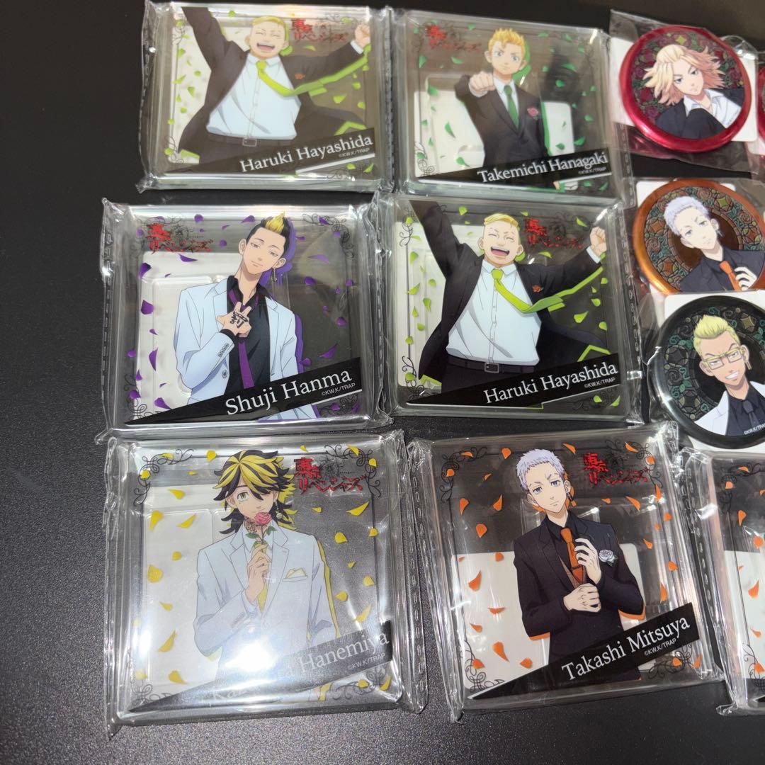 東京リベンジャーズ DMMスクラッチくじ 缶バッジ コースター 17点