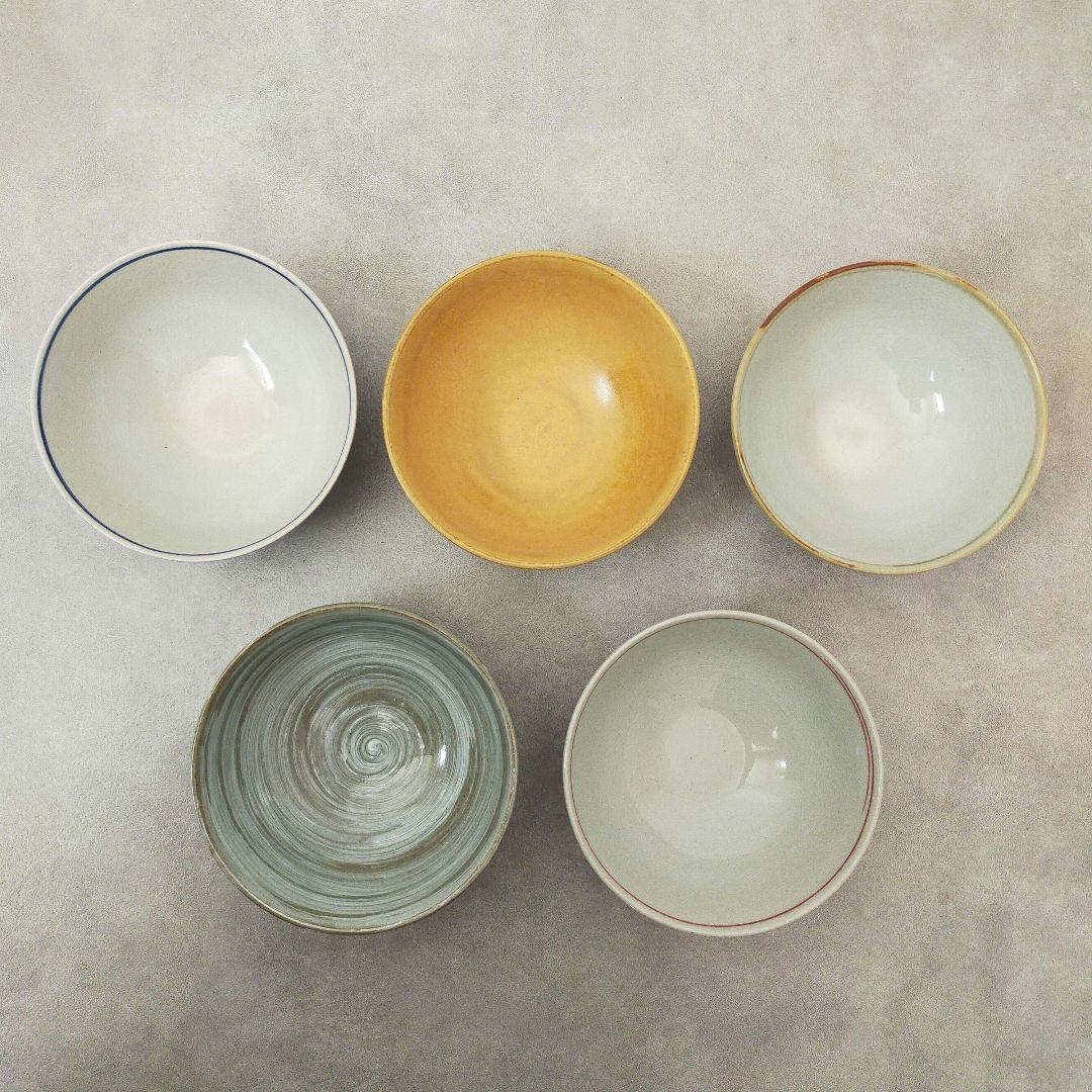 【未使用】たち吉 飯茶碗 5客セット 約12cm 箱付き 和食器 ご飯茶碗