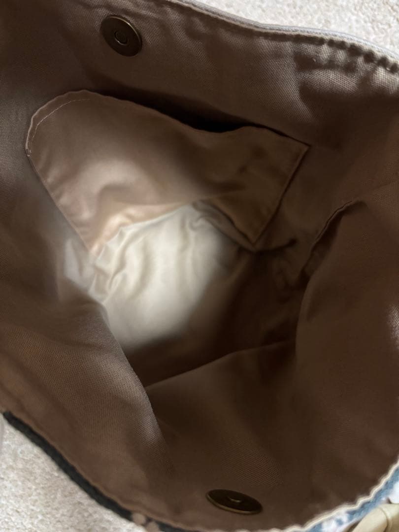 ハンドメイド※ミナペルホネン タンバリン バケツ トートバッグ ※リンネル