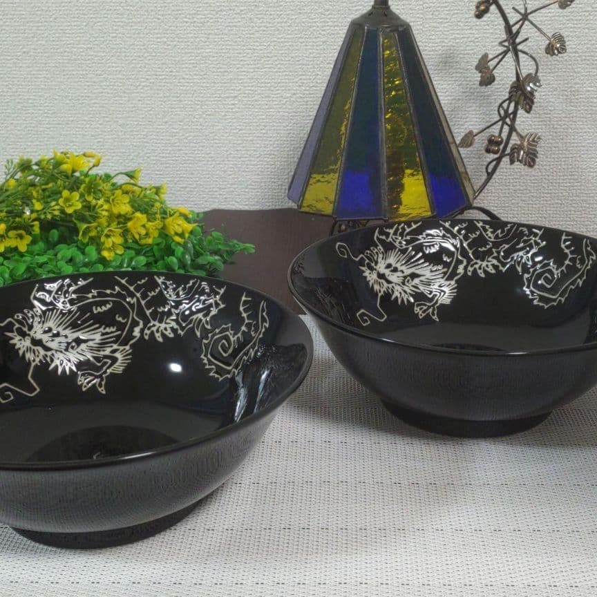 美濃焼　ラーメン丼　龍紋　10個セット　新品未使用　送料込み　#22