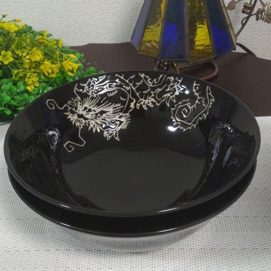 美濃焼　ラーメン丼　龍紋　10個セット　新品未使用　送料込み　#22